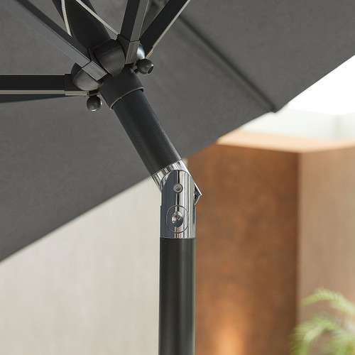Antigua Aluminium Parasol - 3m Round - Grey