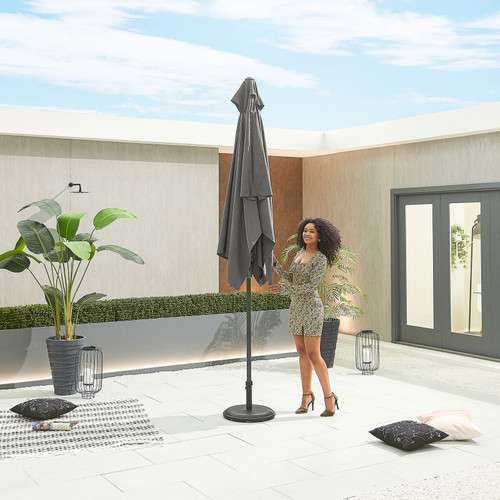 Antigua Aluminium Parasol - 3m x 2m Rectangular - Grey