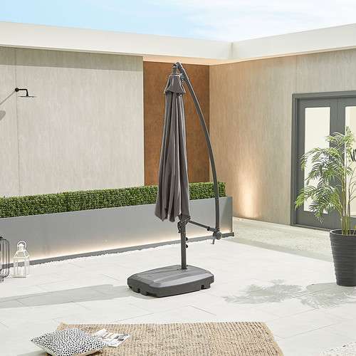Barbados Cantilever Parasol - 3m Round - Grey