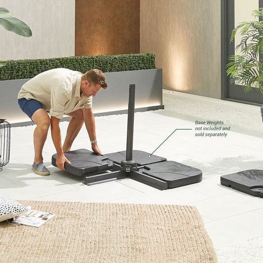 Genesis Cantilever Parasol - 3m Square - Grey