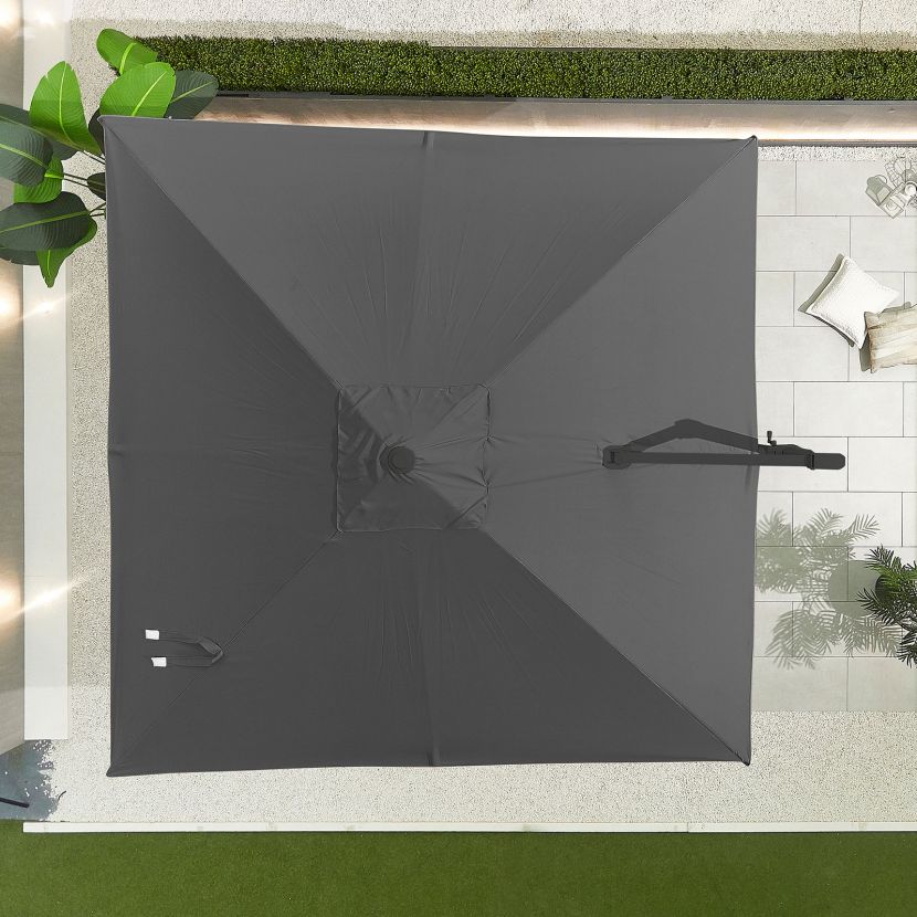 Genesis Cantilever Parasol - 3m Square - Grey