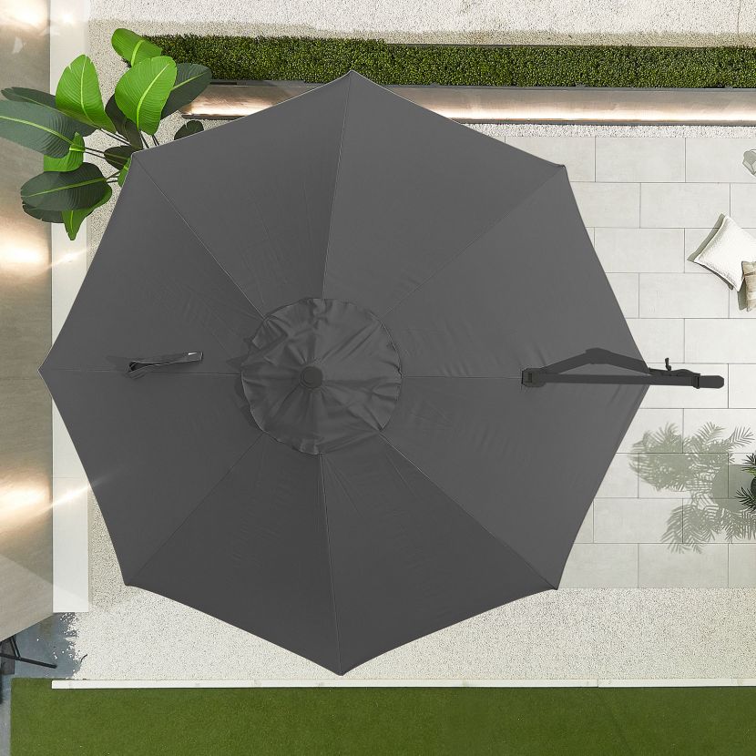 Genesis Cantilever Parasol - 3.5m Round - Grey