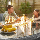 Ruxley 6 Seat Oval Rattan Garden Dining Set  with Fire Pit - Grey