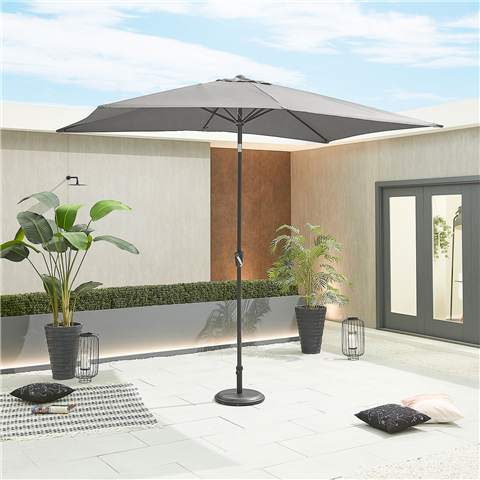 Antigua Aluminium Parasol - 3m x 2m Rectangular - Grey